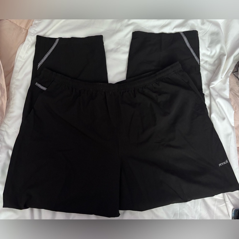 Ryka for women Black track pants. Size 1X